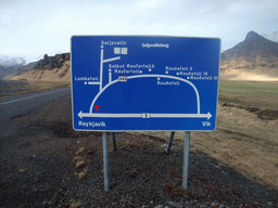 Traffic sign at the Raufarfellsvegur road