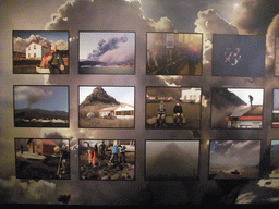 Photographs of the eruption of the Eyjafjallajökull volcano in 2010 and its impact on the Þorvaldseyri farm, at the Þorvaldseyri visitor centre