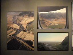 Photographs of the ashes after the eruption of the Eyjafjallajökull volcano in 2010, at the Þorvaldseyri visitor centre