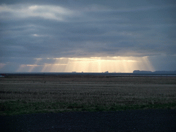 Sunlight on the Atlantic Ocean, viewed from the Hringvegur road