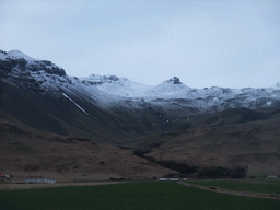 The Eyjafjallajökull volcano, viewed from the rental car to Reykjavik