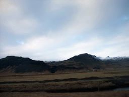 The Eyjafjallajökull volcano, viewed from the rental car to Reykjavik