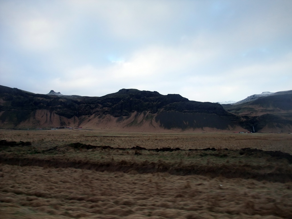 The Eyjafjallajökull volcano, viewed from the rental car to Reykjavik