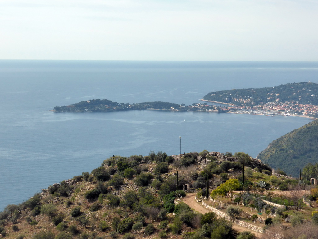 East side of the Cap-Ferrat peninsula, viewed from a parking place along the Moyenne Corniche road from Nice