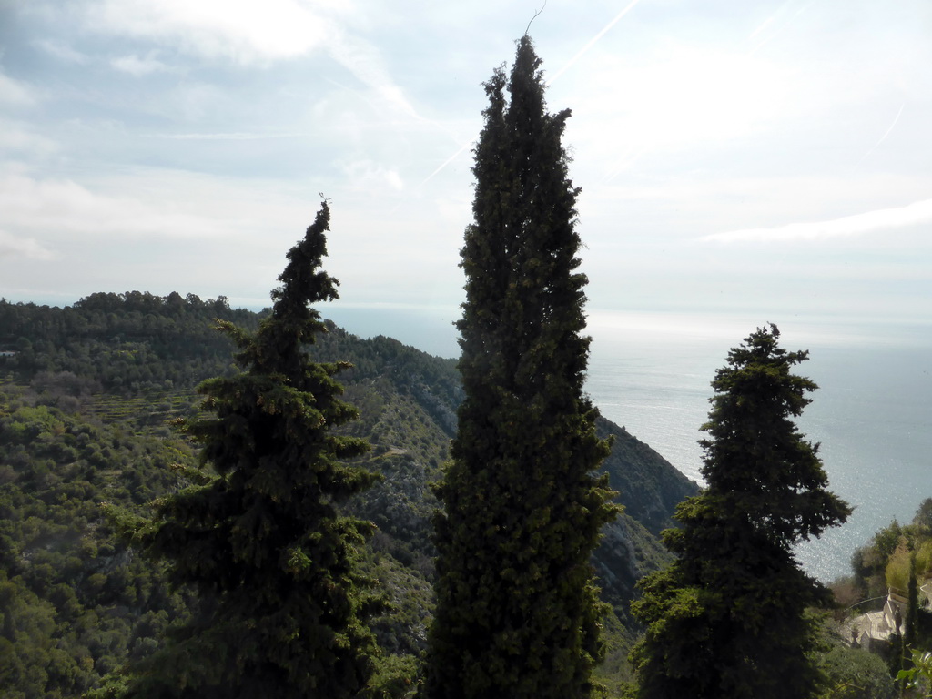 Trees and hills at the southeast side of the town, viewed from the Placette square