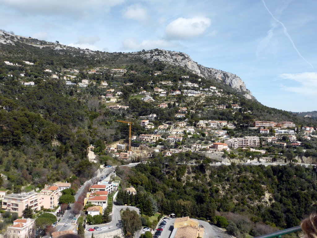 The northeast side of town, viewed from the castle ruins at the Jardin d`Èze botanical garden