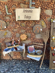 Souvenirs in front of the Artesanía Fataga shop at the Calle Néstor Álamo street
