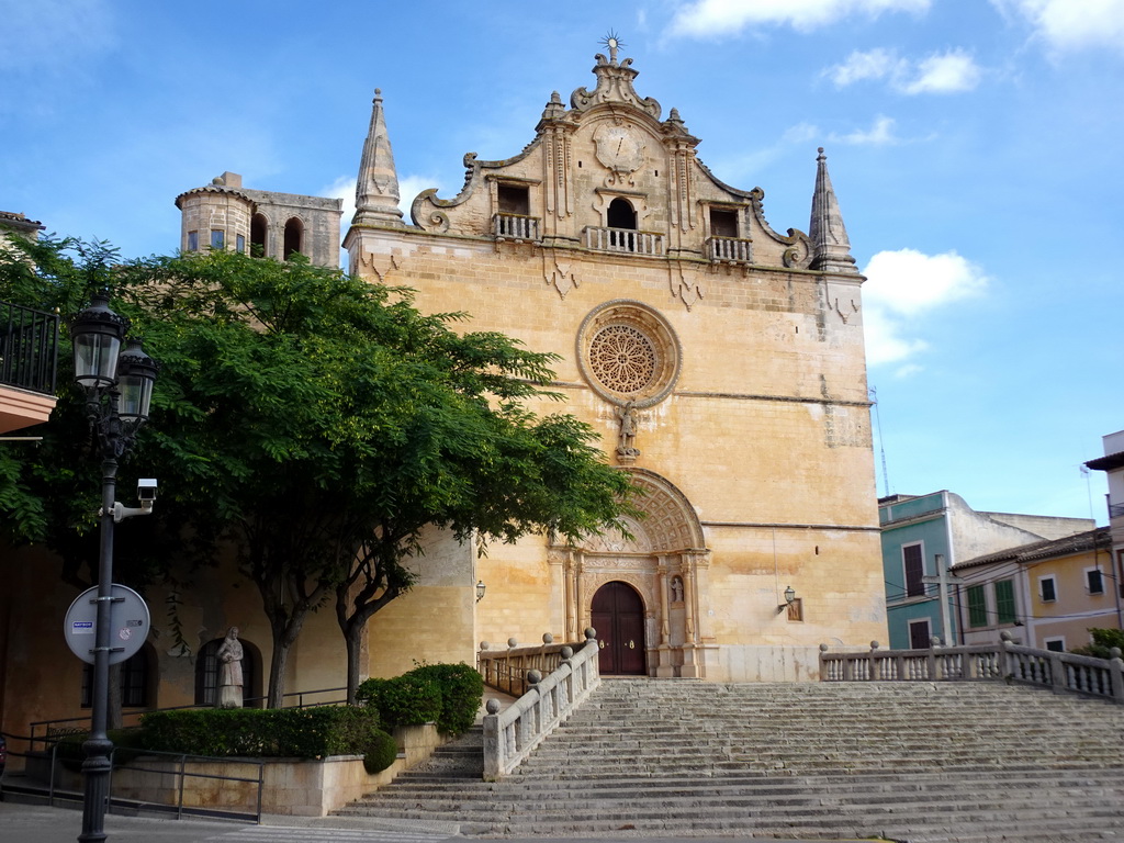 Front of the Parish Church of Sant Miquel at the Plaça de sa Font de Santa Margalida square