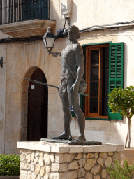 Statue at the Plaça de sa Font de Santa Margalida square