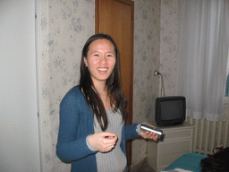 Miaomiao`s friend in her room at the La Chicca di Boboli hotel
