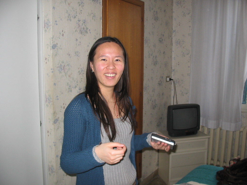 Miaomiao`s friend in her room at the La Chicca di Boboli hotel