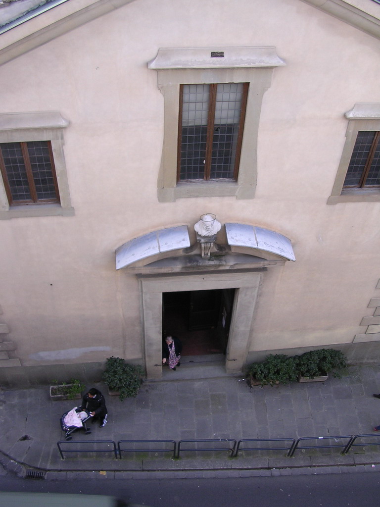 Front of a church at the Via Romana street, viewed from Miaomiao`s room at the La Chicca di Boboli hotel