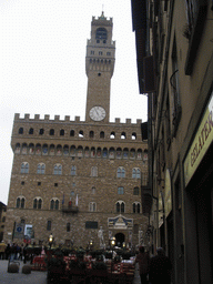 Front of the Palazzo Vecchio palace at the Piazza della Signoria square