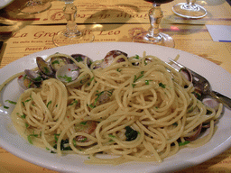 Spaghetti at the La Grotta di Leo restaurant