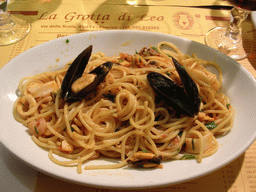 Spaghetti at the La Grotta di Leo restaurant