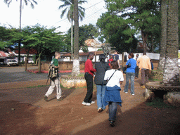 Tim`s friends at the entrance to the Foumban Royal Palace