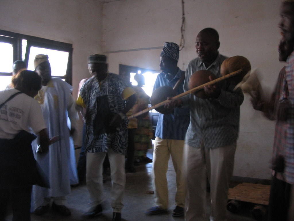 People making music at the Foumban Royal Palace