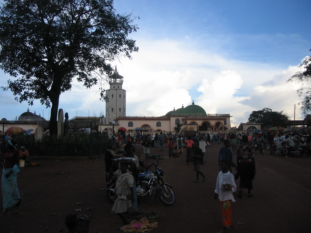 Street and mosque near the Foumban Royal Palace