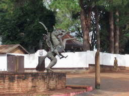 Statue in front of the Foumban Royal Palace