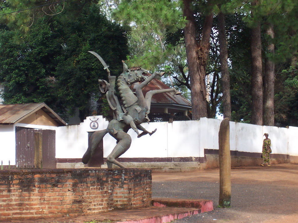 Statue in front of the Foumban Royal Palace