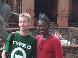 Tim`s friends in front of the Foumban Royal Palace