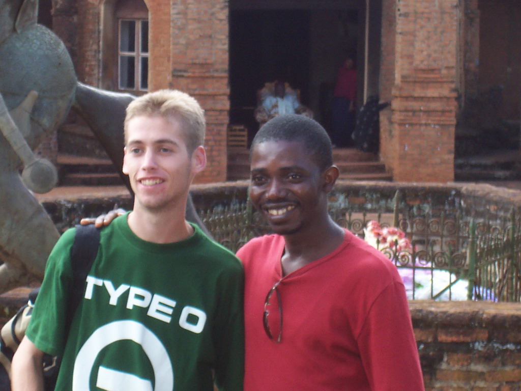 Tim`s friends in front of the Foumban Royal Palace