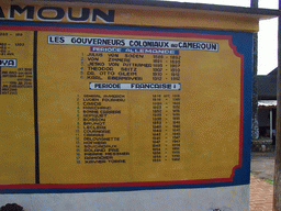 Information on the German and French colonial governors of Cameroon near the Foumban Royal Palace