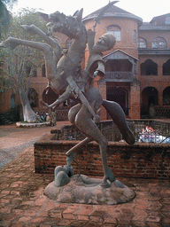 Statue in front of the Foumban Royal Palace