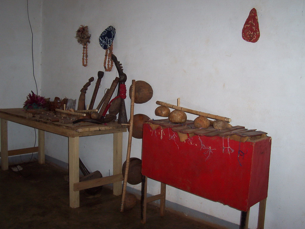 Musical instruments at the Foumban Royal Palace