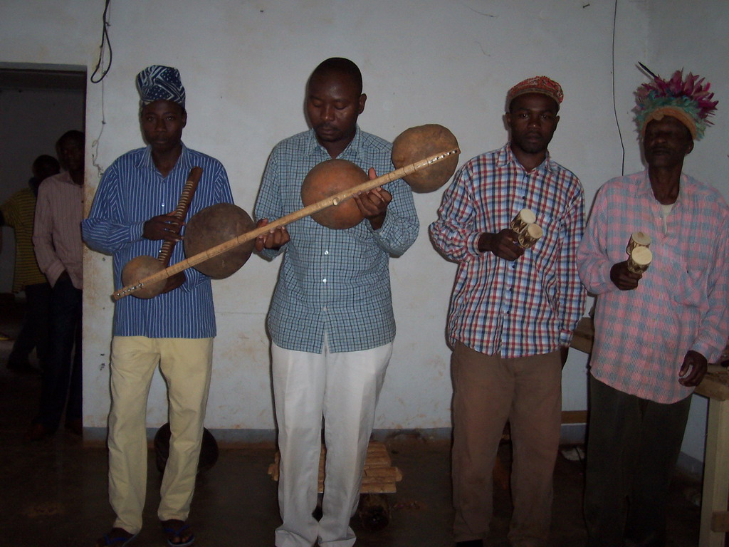 People making music at the Foumban Royal Palace