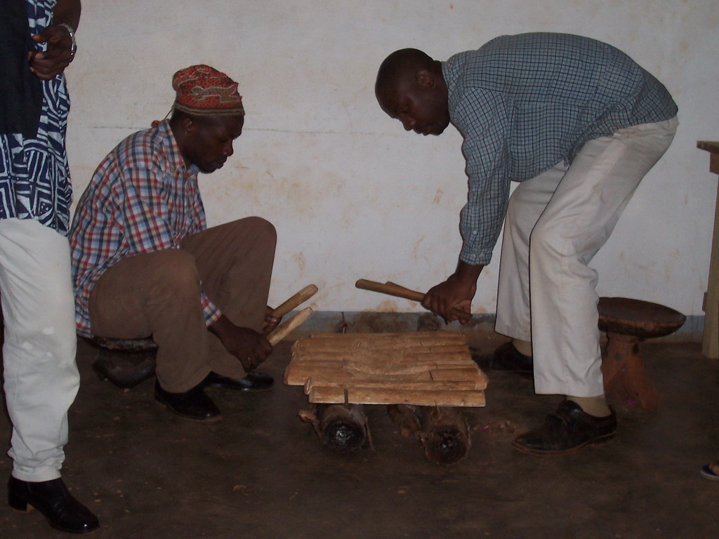 People making music at the Foumban Royal Palace