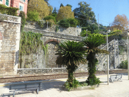 The train station of Camogli San Fruttuoso, viewed from the train from Levanto