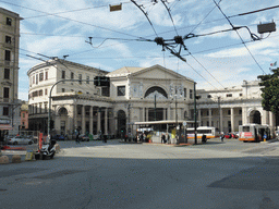 The Piazza Acquaverde square with the Genova Piazza Principe railway station