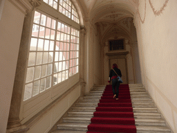 Miaomiao at the staircase of the Royal Palace