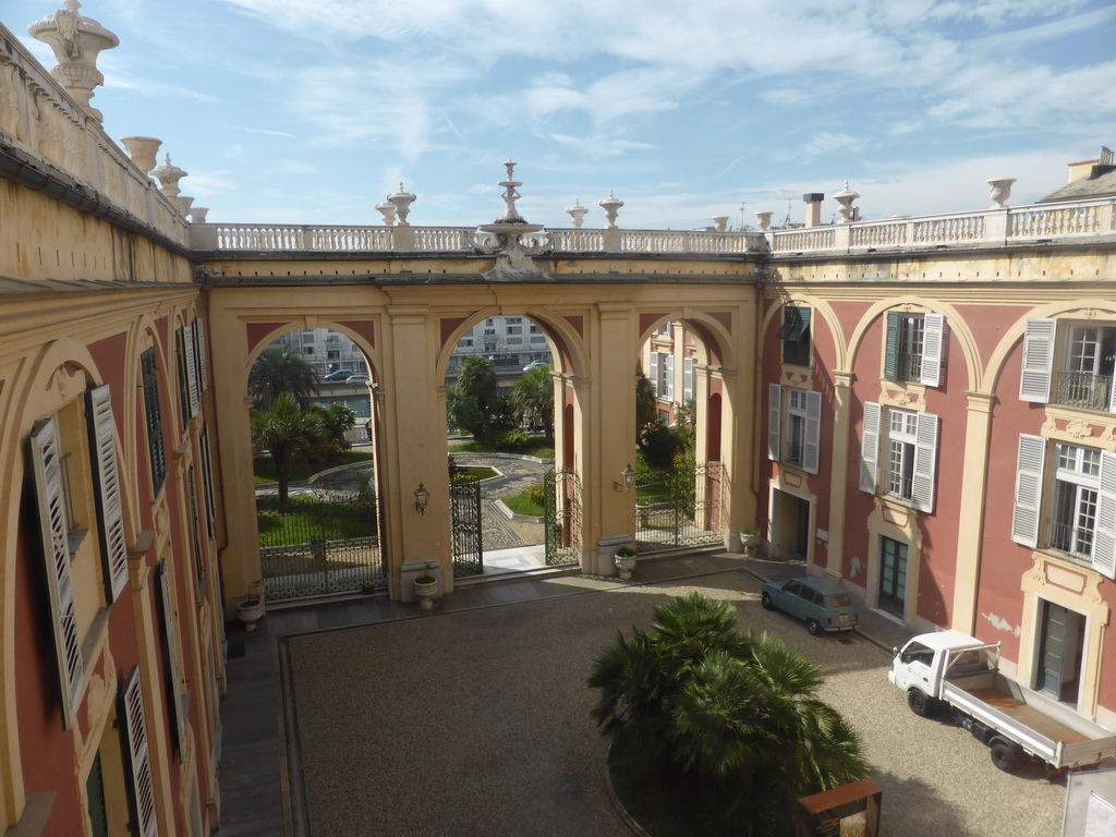 The inner courtyard of the Royal Palace, viewed from the staircase of the Royal Palace