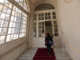 Miaomiao at the staircase of the Royal Palace