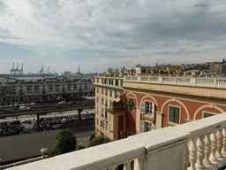 The Old Harbour and the Lighthouse of Genoa, viewed from the roof terrace of the Royal Palace