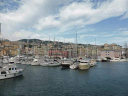 Boats in the Old Harbour, viewed from the Aquarium of Genoa