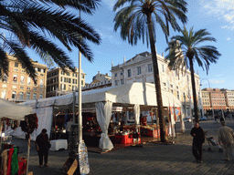 The Plaza Caricamento square with the Palazzo San Giorgio palace