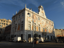 The Palazzo San Giorgio palace at the Plaza Caricamento square