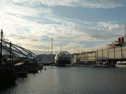 The Old Harbour with the Piazza delle Feste square, the Biosphere of Genoa and the Aquarium of Genoa