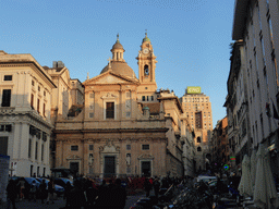 Front of the Chiesa del Gesù e dei Santi Ambrogio e Andrea church at the Piazza Giacomo Matteotti square