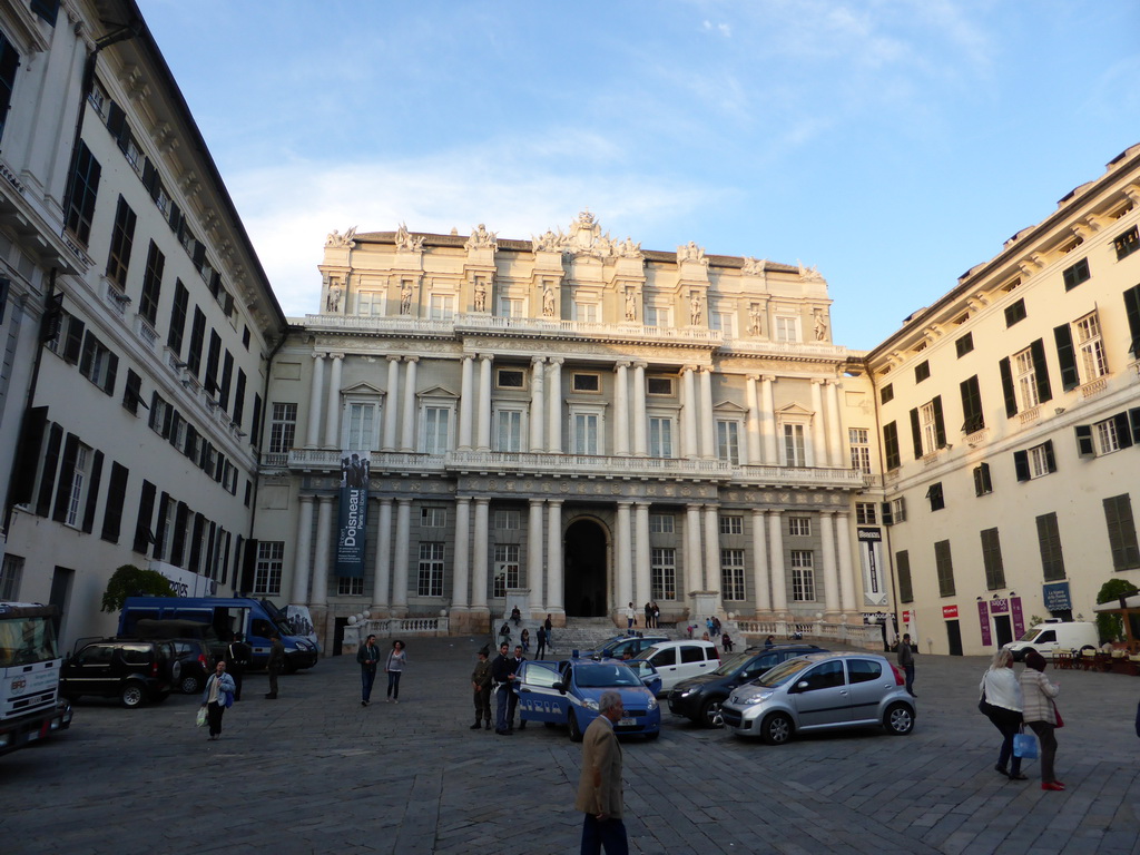 Front of the Doge`s Palace (Palazzo Ducale) at the Piazza Giacomo Matteotti square