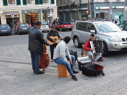 Street artists at the Piazza Giacomo Matteotti square