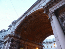 The Ponte Monumentale bridge over the Via XX Settembre street, at sunset