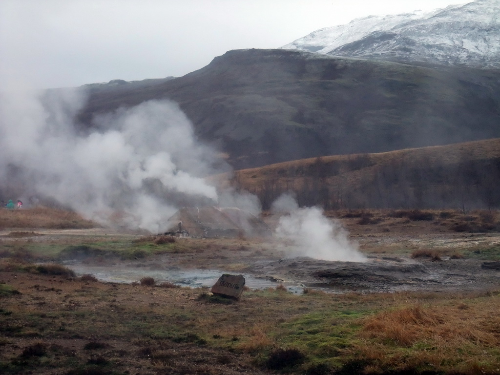 The Smiður geyser at the Geysir geothermal area
