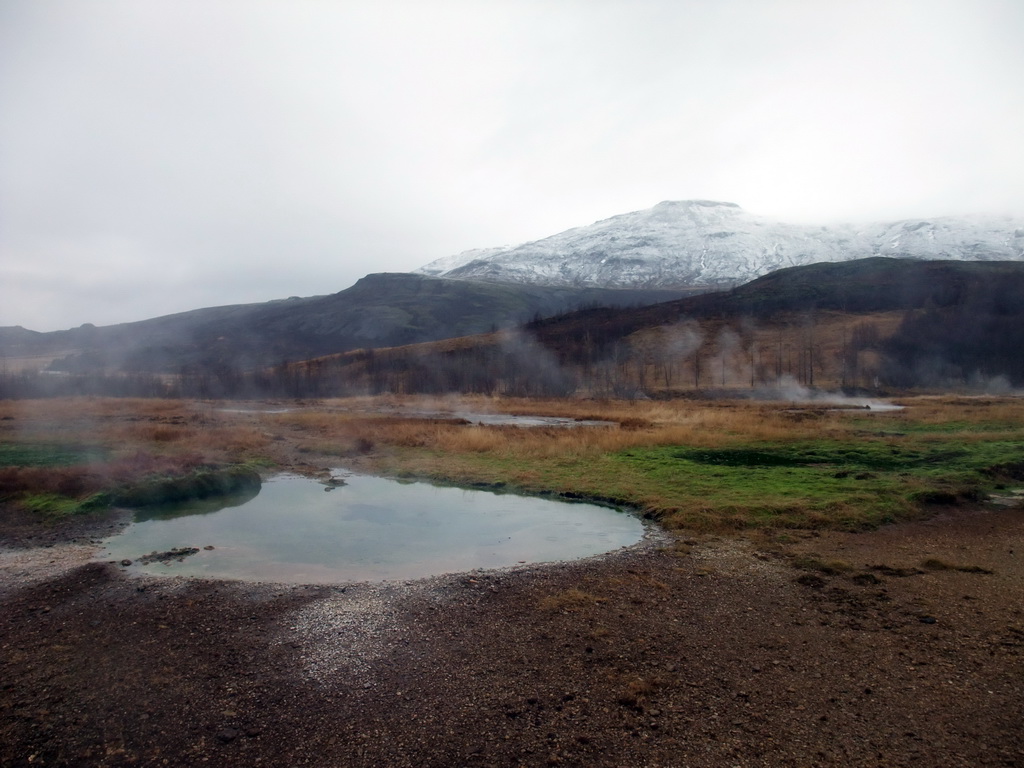 Several small geysers at the Geysir geothermal area