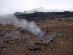 The Litli Geysir geyser at the Geysir geothermal area