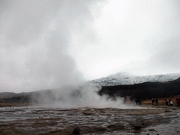 The Strokkur geyser at the Geysir geothermal area