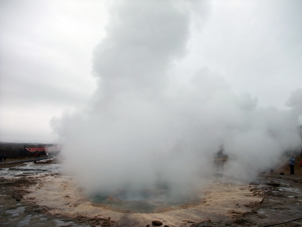 Eruption of the Strokkur geyser at the Geysir geothermal area